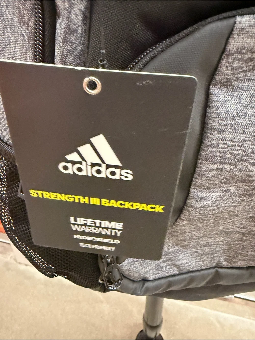 NWT Adidas Strength |||  Men's Grey and Black Backpack